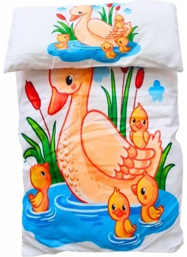 Vav Baby Fluffy Mother Duck and Her Babies Bottom Opening Set