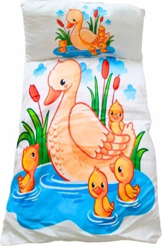 Vav Baby Fluffy Mother Duck and Her Babies Bottom Opening Set