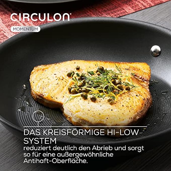 سركيولن طقم أواني طهي غير لاصقة من 3 قطع لمواقد الحث الحراري بمقاس 16 و18 و20 سم مع أغطية زجاجية مقواة ومقابض ناعمة، طقم أواني آمن للاستخدام في غسالة الأطباق، لون أسود - Image 5