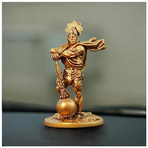 Artarium Hanuman Ji Murti Panchmukhi Hanuman Pavan Putra Bajrangbali Murti Bahubali Hanuman Idol for Car Dashboard (Bahubali Hanuman 4 Inch) - Image 3