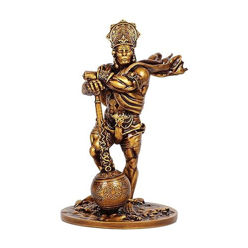 Artarium Hanuman Ji Murti Panchmukhi Hanuman Pavan Putra Bajrangbali Murti Bahubali Hanuman Idol for Car Dashboard (Bahubali Hanuman 4 Inch) - Image 1