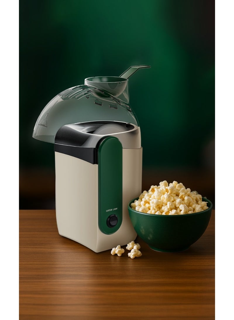 GREEN LION Pop Mate Popcorn Maker 1200W with 2-3 min Popping Time / 60g Per Batch Popping Capacity / Popper Maker Machine Oil-Free / Overheat Protection- White - Image 3