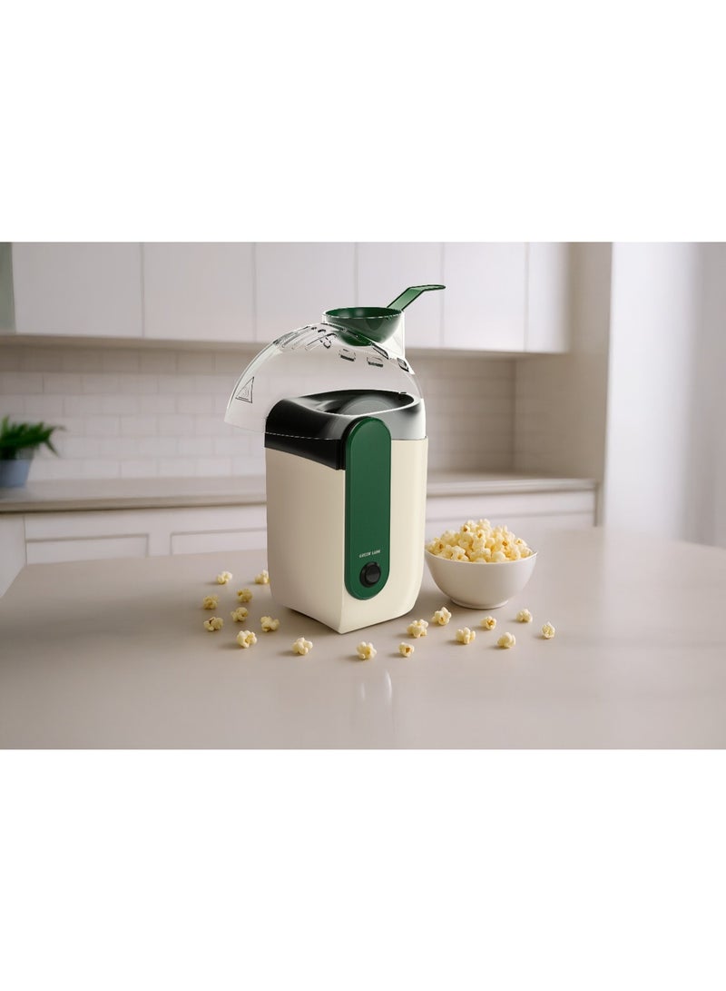 GREEN LION Pop Mate Popcorn Maker 1200W with 2-3 min Popping Time / 60g Per Batch Popping Capacity / Popper Maker Machine Oil-Free / Overheat Protection- White - Image 4