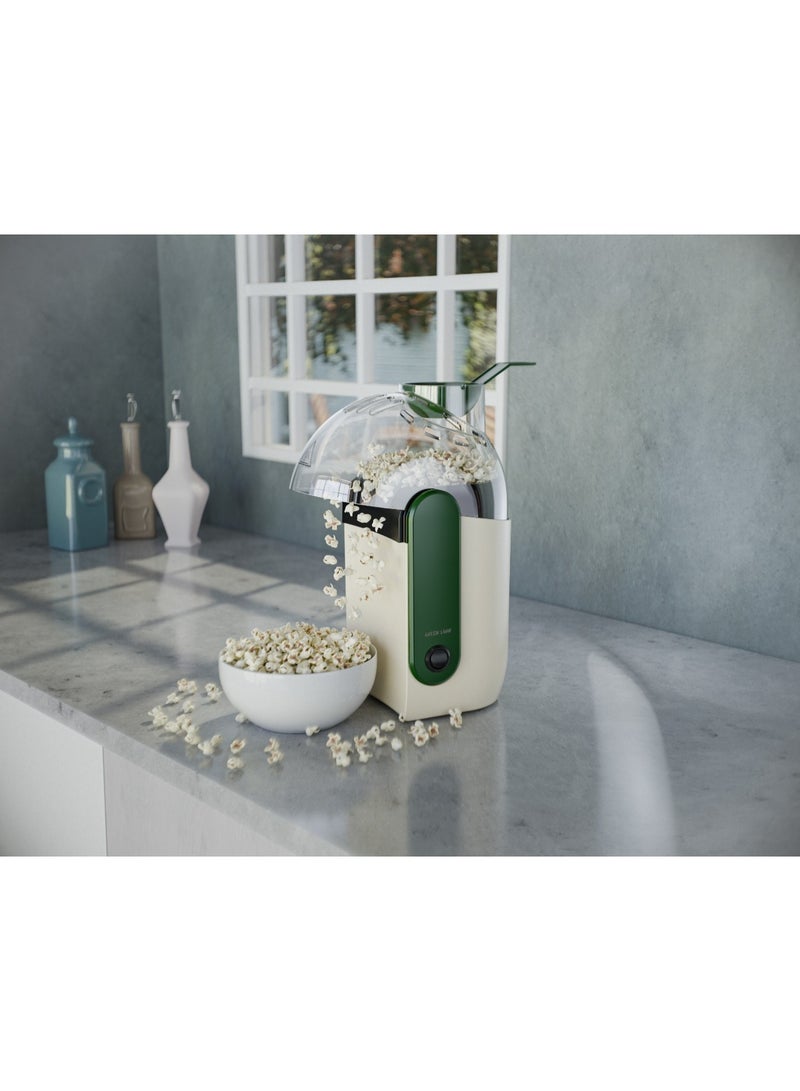 GREEN LION Pop Mate Popcorn Maker 1200W with 2-3 min Popping Time / 60g Per Batch Popping Capacity / Popper Maker Machine Oil-Free / Overheat Protection- White - Image 2