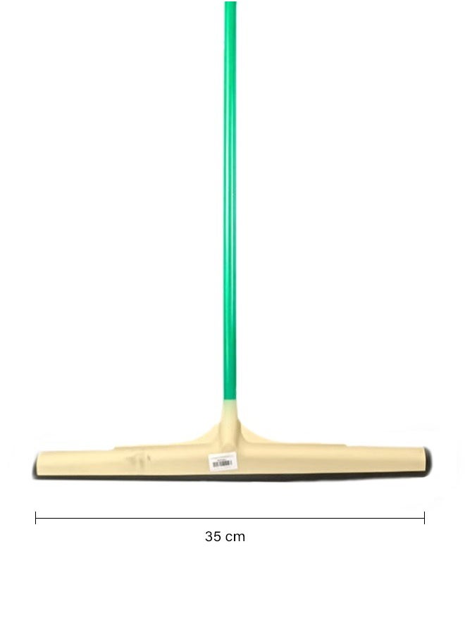 Floor Wiper Standard 35 CM with a Stick, High water wiping efficiency, High Quality Foam, 35 X 5 X 136 Cm