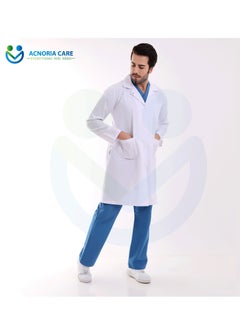 ACNORIA CARE Men's Long Medical Lab Coat For Doctors Nurses And Hospital Workers Comfortable And Elegant - From Acnoria Care - Size S  - Image 2