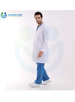 ACNORIA CARE Men's Long Medical Lab Coat For Doctors Nurses And Hospital Workers Comfortable And Elegant - From Acnoria Care - Size S  - Image 4