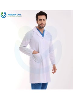 ACNORIA CARE Men's Long Medical Lab Coat For Doctors Nurses And Hospital Workers Comfortable And Elegant - From Acnoria Care - Size S  - Image 1