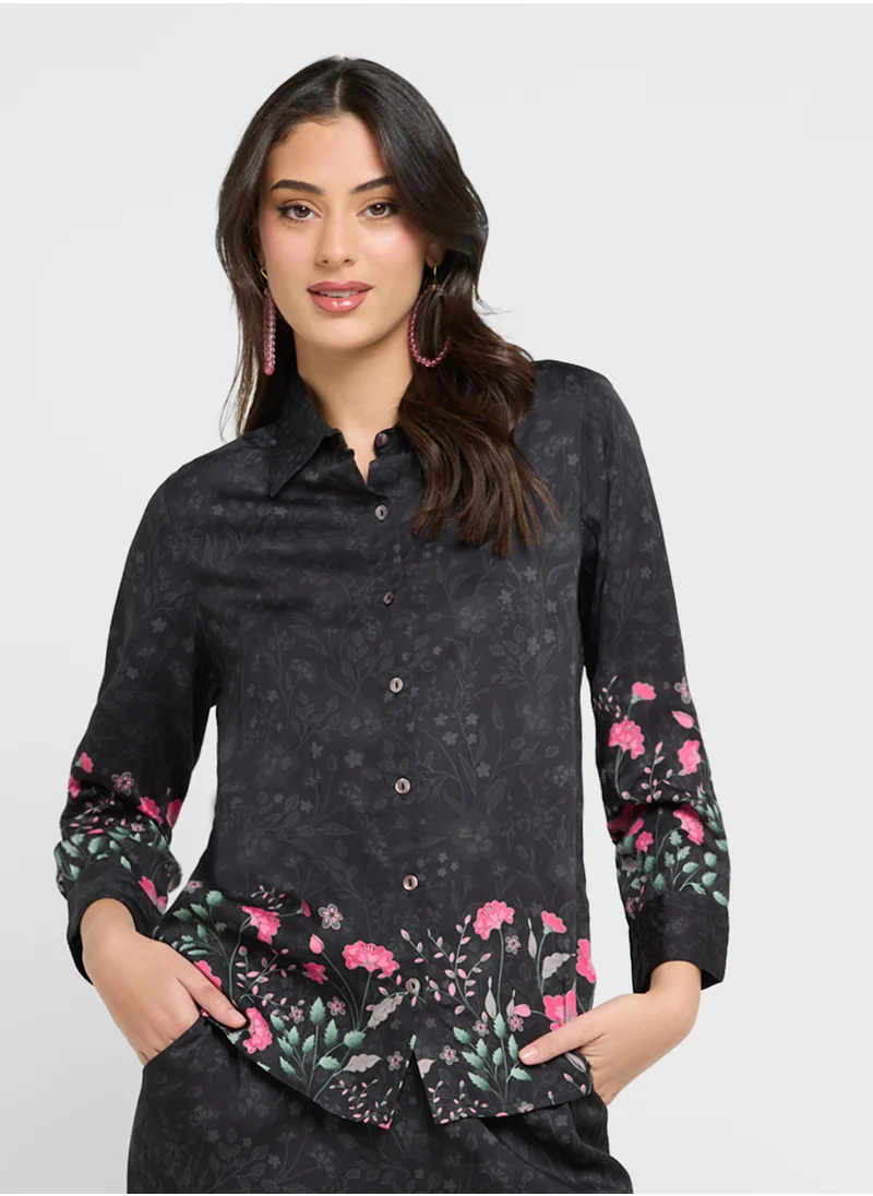 That’s My Gal Floral Placement Co-Ord Shirt