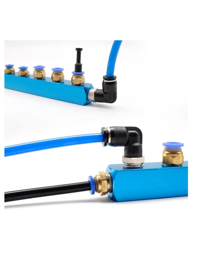 Captaintech Pneumatic Connectors, Two Different Models of (6MM × 1/4" and 6MM × 1/8") Male Thread Quick Fittings Black Air Fittings Adapter for Trachea and Automation Equipment, Can be Used for DIY Tools (4 Pcs) - Image 3