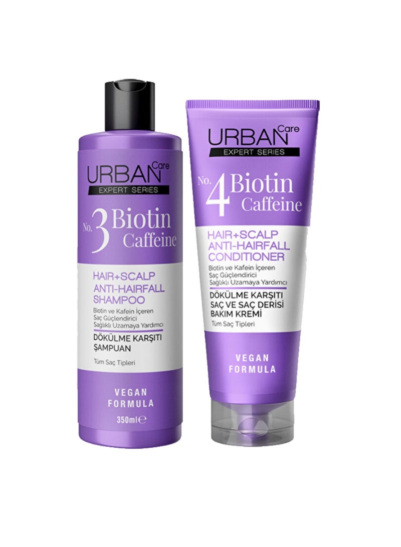 Urban Care Expert Shampoo & Conditioner - With Biotin & Caffeine for Hair Loss Helps Fast Hair Growth Vegan - Image 1