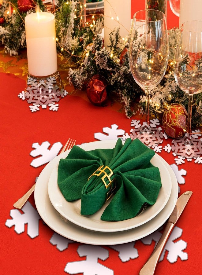 Suttmin 200 Pcs Christmas Snowflake Disposable Paper Placemat Winter White Snowflake Place Mat Christmas Coaster Set Include Paper Placemat and Coasters Bulk Table Place Mat Outdoor Indoor for Table - Image 2