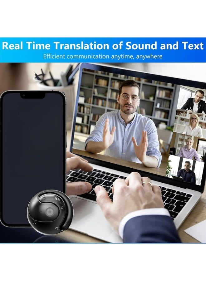 سماعات أذن بلوتوث لاسلكية للترجمة Hy-T26 Pro تدعم 150 لغة وتشغيل الموسيقى سماعات أذن فوق الأذن تريبل - Image 3