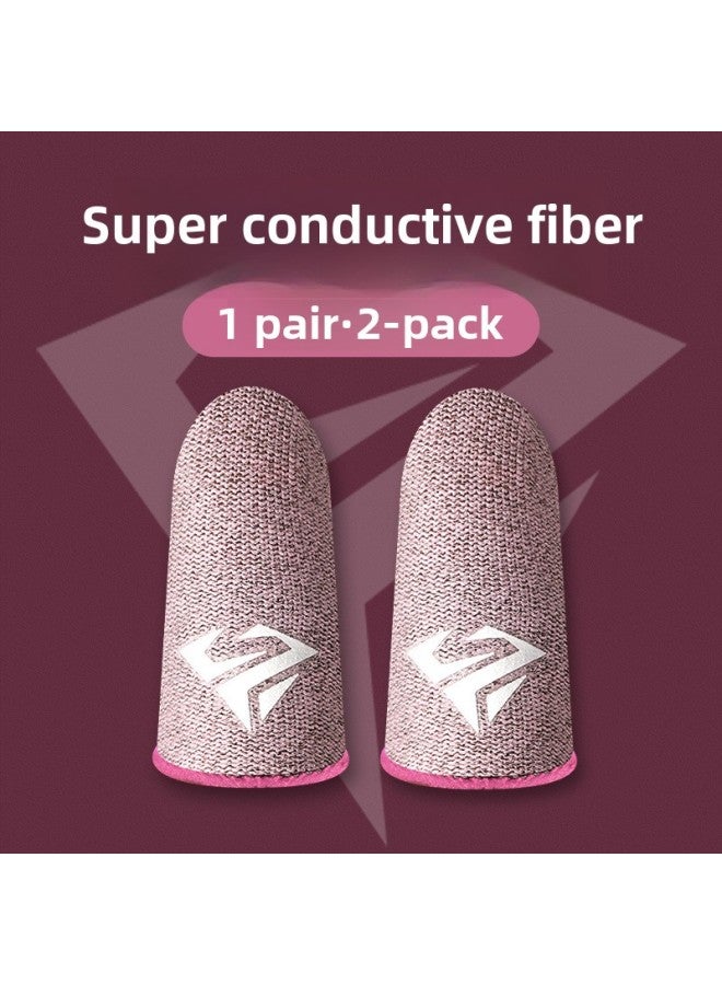 Gaming Finger Sleeve Sweatproof Mobile Game FingerBreathable-Product Color:【Pink】 Luxury Attitude E-Competition Level 【No Domestic E-Commerce】】 - Image 1