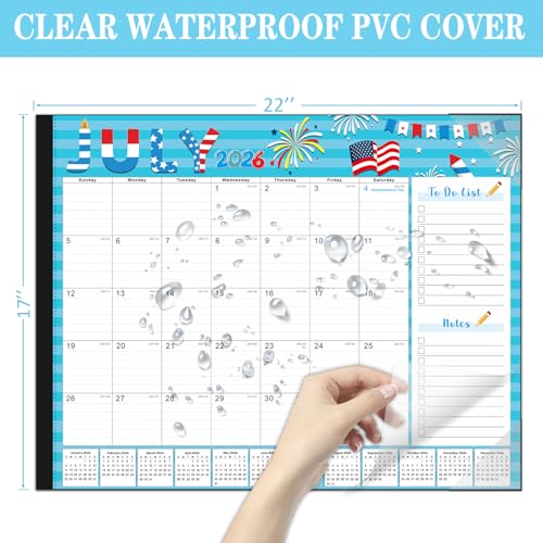 Lateefah Desk Calendar 2026, Large 22'' x 17'' Desk Calendar 2026-2027, 18 Month Desktop Calendars for Home & Office, Use Jan 2026 to June 2027 - Image 5