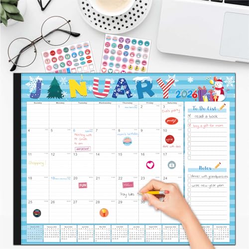 Lateefah Desk Calendar 2026, Large 22'' x 17'' Desk Calendar 2026-2027, 18 Month Desktop Calendars for Home & Office, Use Jan 2026 to June 2027 - Image 3