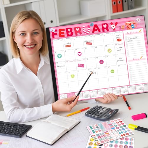 Lateefah Desk Calendar 2026, Large 22'' x 17'' Desk Calendar 2026-2027, 18 Month Desktop Calendars for Home & Office, Use Jan 2026 to June 2027 - Image 2