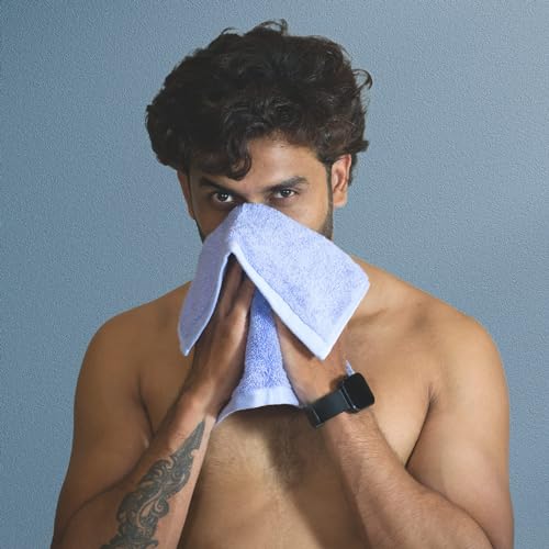 HEELIUM Bamboo Face Towel | Ultra Absorbent & Odour-Free | 3X Softer Than Cotton Towels | 30 x 30 cm - 600 GSM | Pack of 3 - Peach, Iris, White - Image 5