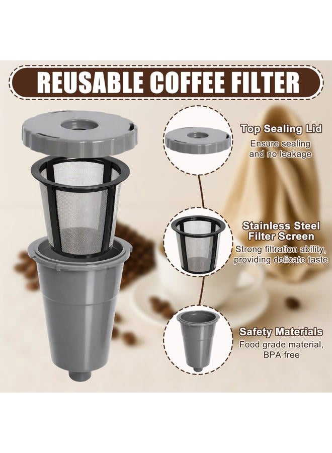 Podoy Reusable Coffee Filter Compatible with Keurigg My K Cup B30 B40 B50 B60 B70 K10 MINI Plus K15 K40/45 K55 K60/65 K70/75/79 Series 5048 Old Mode Grey (3 Pack) - Image 3