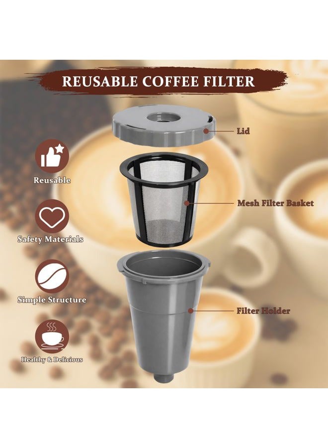 Podoy Reusable Coffee Filter Compatible with Keurigg My K Cup B30 B40 B50 B60 B70 K10 MINI Plus K15 K40/45 K55 K60/65 K70/75/79 Series 5048 Old Mode Grey (3 Pack) - Image 2
