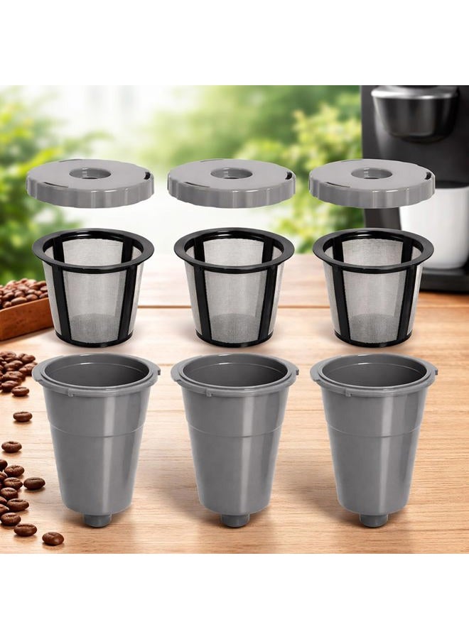 Podoy Reusable Coffee Filter Compatible with Keurigg My K Cup B30 B40 B50 B60 B70 K10 MINI Plus K15 K40/45 K55 K60/65 K70/75/79 Series 5048 Old Mode Grey (3 Pack) - Image 1