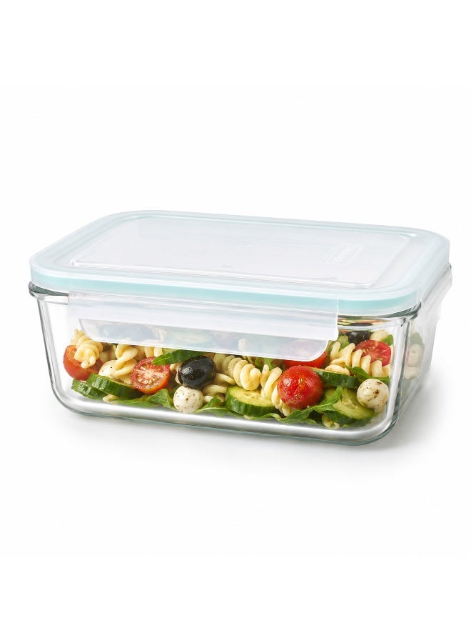 Glasslock Rectangular Premium Glass Food Container 1900ml for Meal Prep Airtight BPA Free Microwave Safe, MCRB190 - Image 1