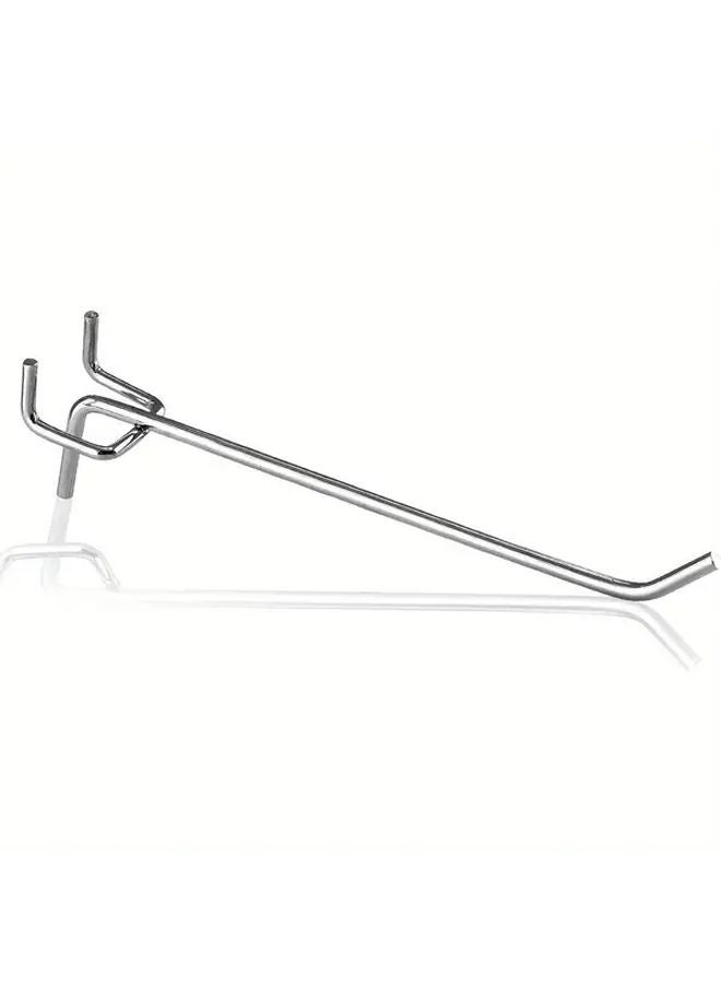 50pcs Stainless Steel Pegboard Hooks Heavy Duty Metal Shelf Hanging Brackets Wall Mounted Organizer - Image 4