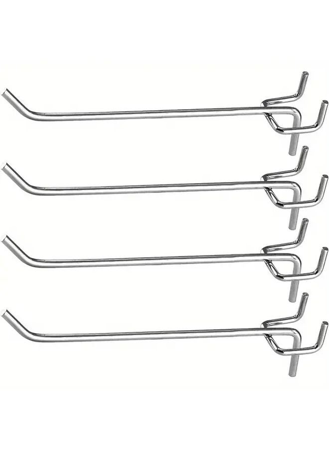 50pcs Stainless Steel Pegboard Hooks Heavy Duty Metal Shelf Hanging Brackets Wall Mounted Organizer - Image 1