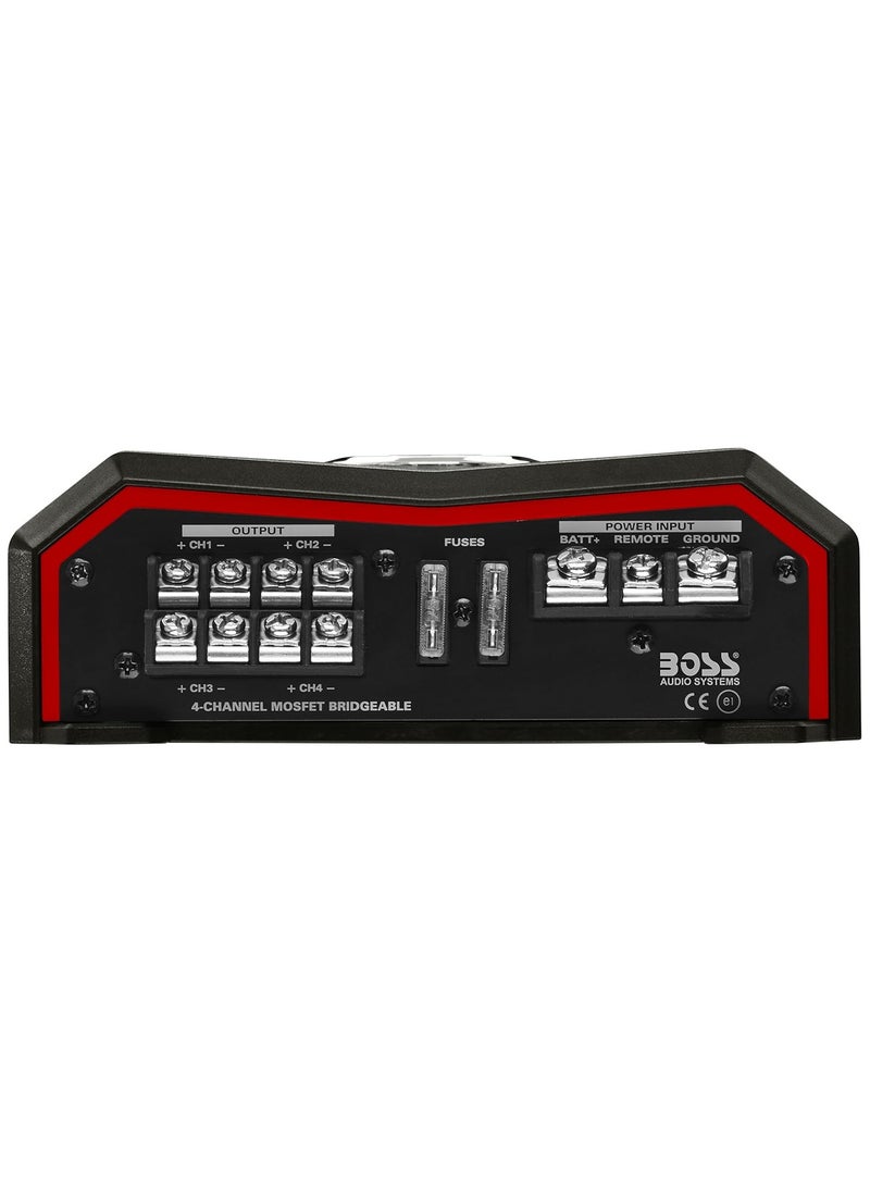 BOSS AUDIO SYSTEMS - BOSS Audio Systems Elite BE1600.4 4 Channel Car Amplifier - 1600 Watts, Full Range, Class AB, 2-8 Ohm Stable, Mosfet Power Supply, Bridgeable - Image 1
