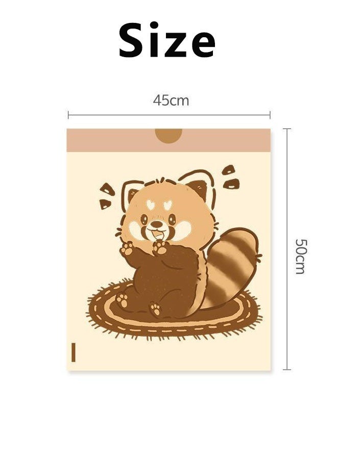 Okiss Household garbage bags, 80 bags per roll, double-layered, portable kitchen large plastic bags with raccoon print, 45x50cm - Image 2