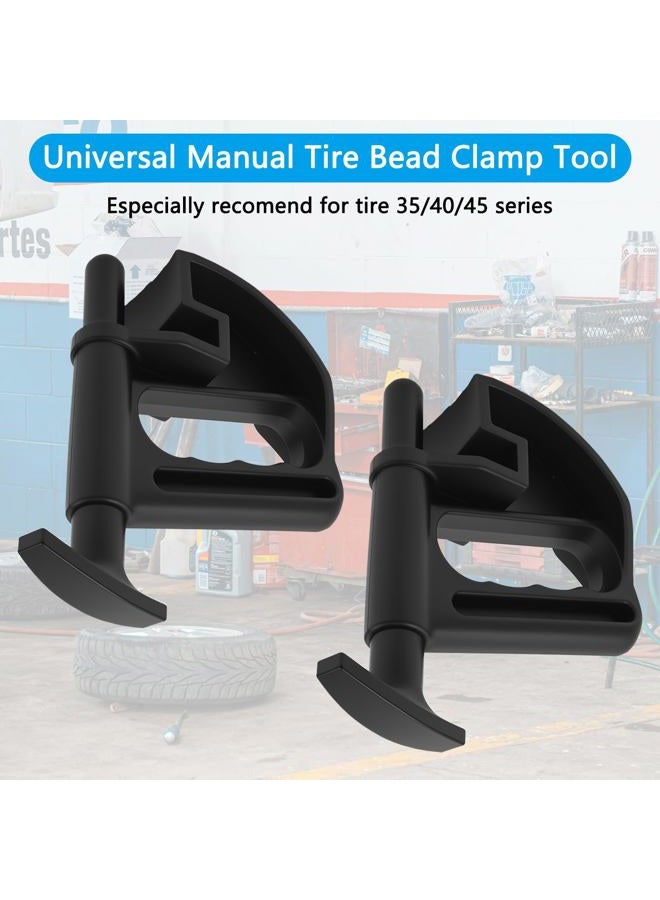 VKVXCLON Universal Tire Changer Repair Tools Bead Clamp Drop Center Helper - Rim Pry Solid Nylon Plastic No Scratches Built-in Spring for Most Vehicle Motorcycle Low Profile Tire (2 Pack) - Image 4