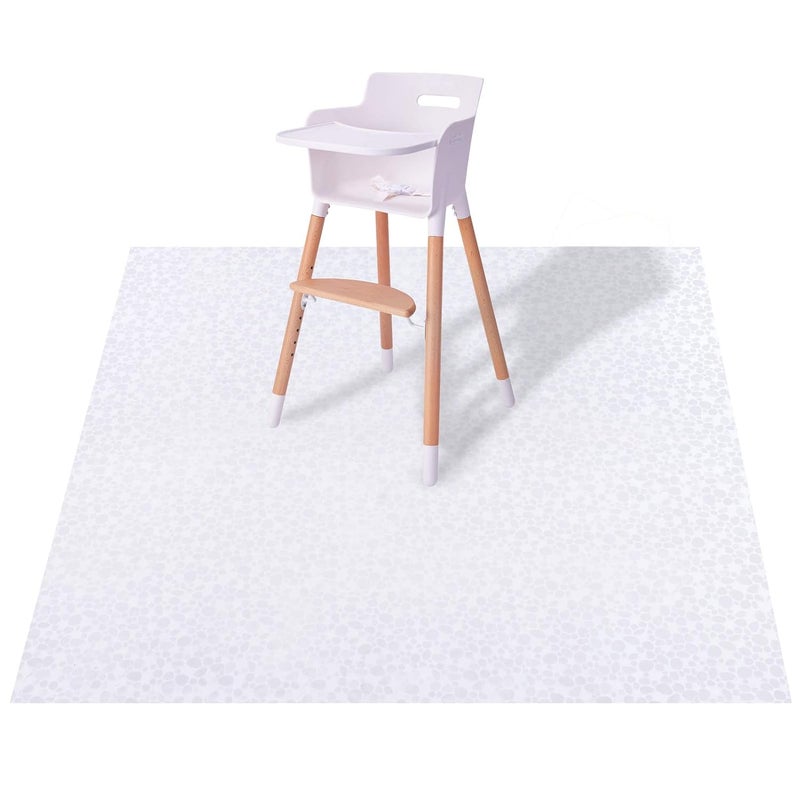 MatLeya Plastic Splat Mat for Baby, Easy Cleaning Vinyl Floor Mat for Eating Messes, Waterproof High Chair Floor Protector Feeding Floor Cover by - Image 1