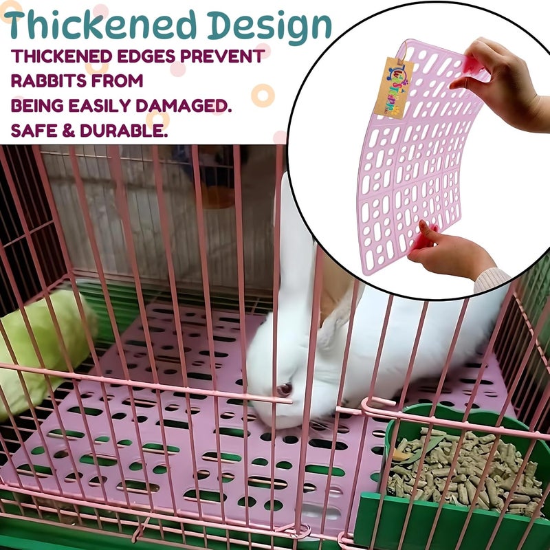 Western Era Pink Plastic Rabbit Floor Mat for Cage – Cage Mating for Rabbits, Guinea Pigs, Small Pets, Comfortable Flooring for Pet's Feet, Protects Cage Base, Provide Soft Surface for Resting - Image 5