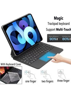 Captaintech Arabic Magic Keyboard for iPad Air 6th 11 Inch M2 (2024) iPad Air 5th 10.9 Inch (2022)/Air 4th 10.9 Inch (2020) iPad Pro 11 inch (2022/2021/2020/2018) with Magnetic Back Cover, Smart Trackpad Backlit  - Image 4