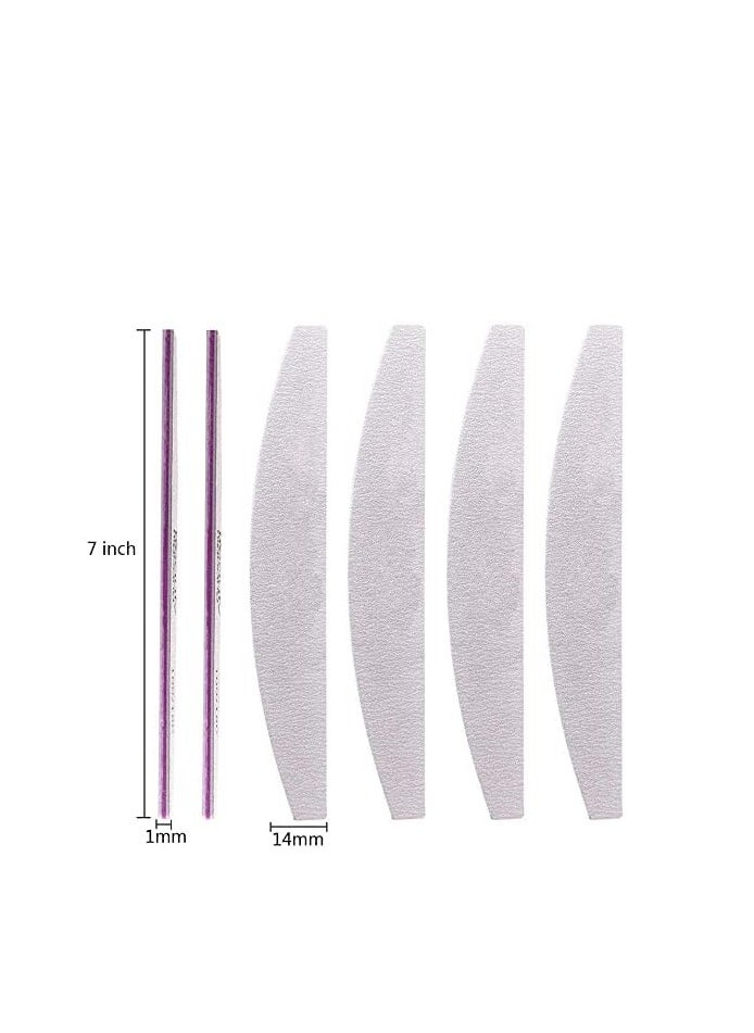 Premify 8pcs Nail File Set, Professional Washable Double-Sided 100/180 Grit Nail Files, Emery Board Manicure Tools For Shining Nails, Shape Your Nails with Smooth Edges  - Image 3