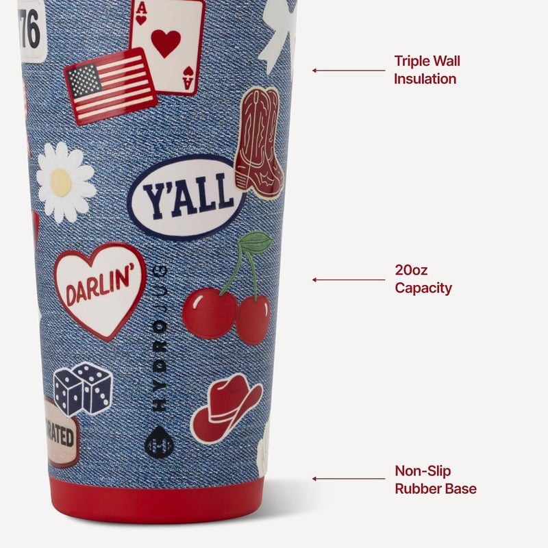 إبريق مائي HydroJug Everyday Tumbler 14 أوقية – كوب معزول مبطن بالسيراميك مع قشة وغطاء ناعم الملمس، مناسب لحامل الأكواب، عزل مزدوج الجدران بالتفريغ، كوب سفر قابل لإعادة الاستخدام – فهد بني - Image 1