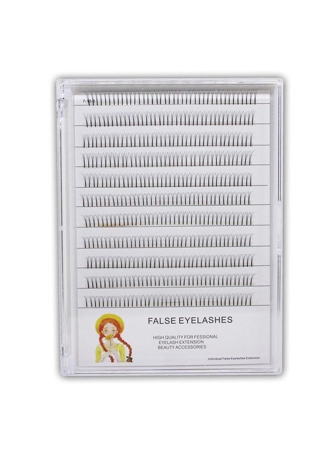 Bodermincer 440 Bundles 0.10 C Curl Eyelash Extension Natural Russian Volume Faux Eyelashes Individual 3D Cluster Lashes Makeup (9mm) 