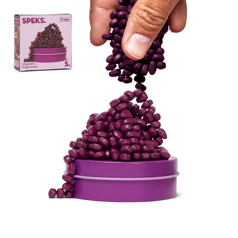 Speks Crags Ferrite Putty | 150+ Ferrite Stones in a Tin | Fidget Toy for Adults & Teens 14+ | Desk Toy for Office or Stress Relief Present | Matte Iris, Small - Image 1