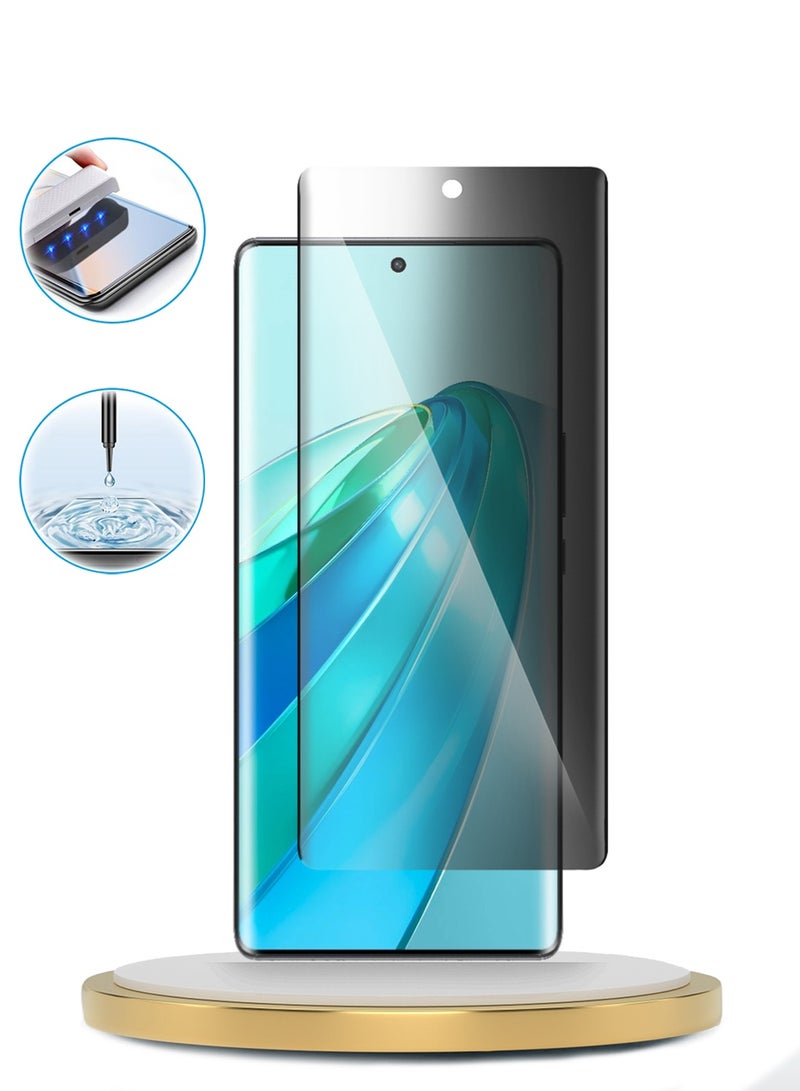 Wtech Honor X9a 5G 2023 Premium Curved Edges UV Full Glue Full Cover Privacy Tempered Glass Screen Protector (MSGUCP) - Clear - Image 3