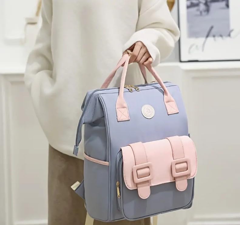 Winnies Diaper Bag For Mothers For Travel, Maternity Bag For Newborn Baby, Mother Travelling Bag, Multiple Pocket Water Resistant Hospital Bag For Moms (Sky Blue) - Image 4