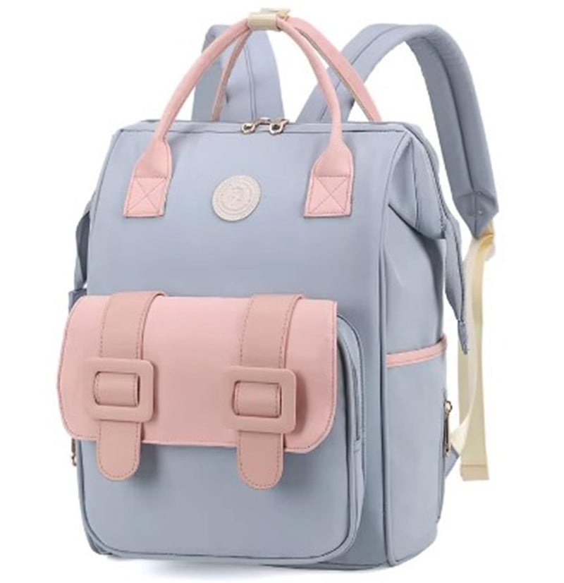 Winnies Diaper Bag For Mothers For Travel, Maternity Bag For Newborn Baby, Mother Travelling Bag, Multiple Pocket Water Resistant Hospital Bag For Moms (Sky Blue) - Image 1