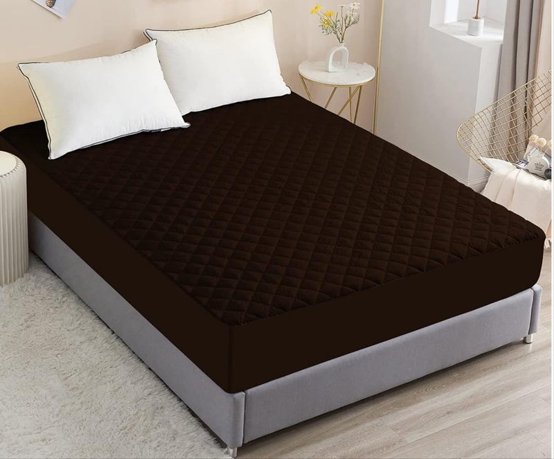 A CUBE LUXURY SOLUTIONS A Cube Luxury Solutions Waterproof 260 GSM Quilted Cotton Mattress ProtectorCover Bed Protector King Size 78X72 65 x 6 Feet  - Image 2