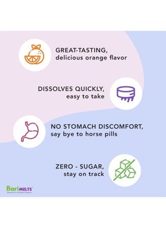 BariMelts Iron with Vitamin C, Dissolvable Bariatric Vitamins for WLS Patients Including Gastric Bypass and Sleeve Gastrectomy, Natural Orange Flavor - 90 Fast Melting Tablets  - Image 2