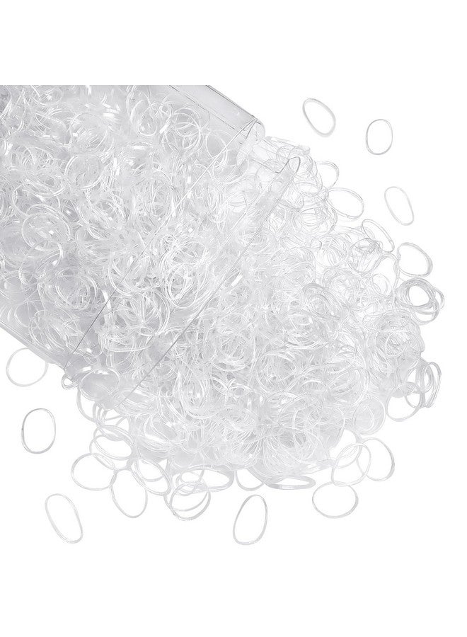 TUUXI 1500Pcs Mini Clear Elastic Hair Bands No Damage Small Rubber Bands For Girls 18Mm Elastics Hair Ties Hair Accessories For Women Braids - Image 1