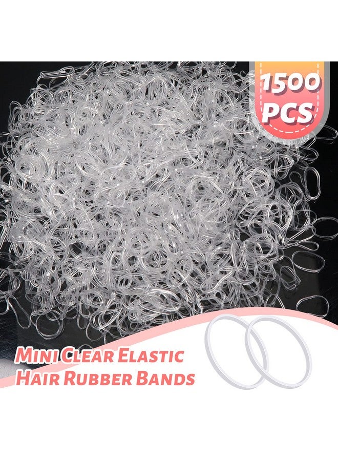 TUUXI 1500Pcs Mini Clear Elastic Hair Bands No Damage Small Rubber Bands For Girls 18Mm Elastics Hair Ties Hair Accessories For Women Braids - Image 3