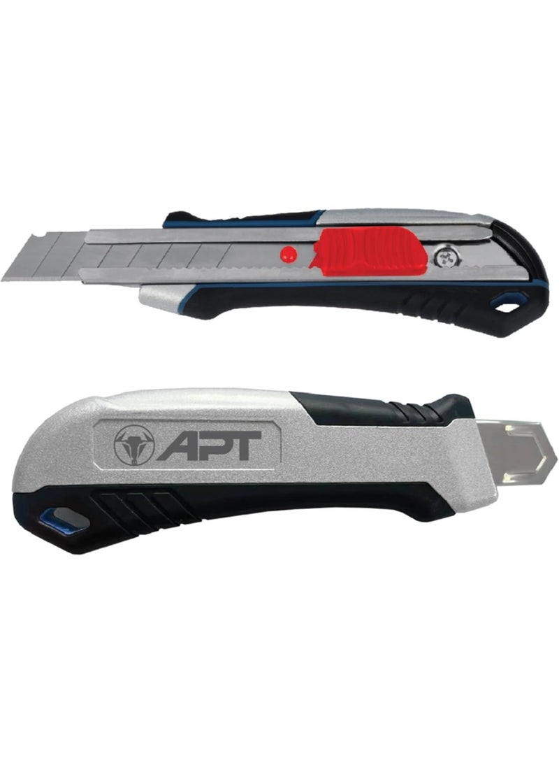 ايه بي تي قاطع متعدد الاستخدامات APT AH-UC621L — هيكل من الألومنيوم، مقبض TPR، شفرة 18 ملم، وزن 90 غ، بدون شفرات. - Image 1