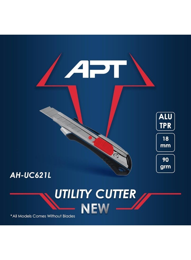 ايه بي تي قاطع متعدد الاستخدامات APT AH-UC621L — هيكل من الألومنيوم، مقبض TPR، شفرة 18 ملم، وزن 90 غ، بدون شفرات. - Image 2
