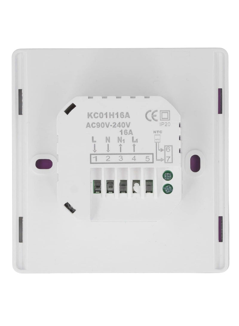 Smart Thermostat, 16A LCD Display Non Programmable Thermostat for Home, Digital Thermostat with NTC Temperature Sensor, 2 Wire Thermostat for Heat Control, Ideal for Smart Home - Image 4