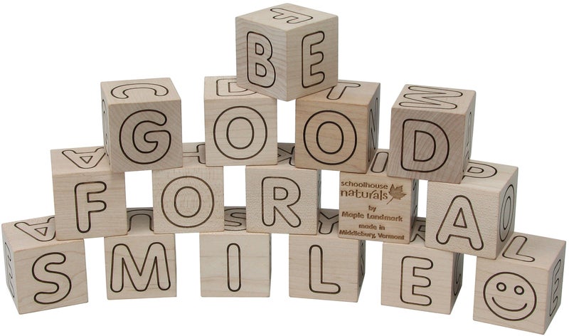 Maple Landmark Simple Wooden Letter Blocks Made in USA - Image 2
