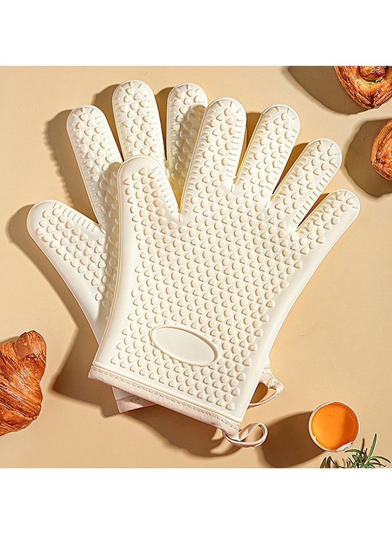 Arabest High-Temperature Resistant Silicone Oven Mitts, Five-Finger Oven Mitts, Oven Mitts with Heat Resistance up to 300°, Easy-to-Clean and Non-slip Oven Mitts  - Image 1